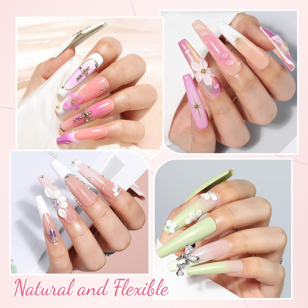 UNA GELLA close-up of soft gel tip texture showing flexibility and easy shaping benefit