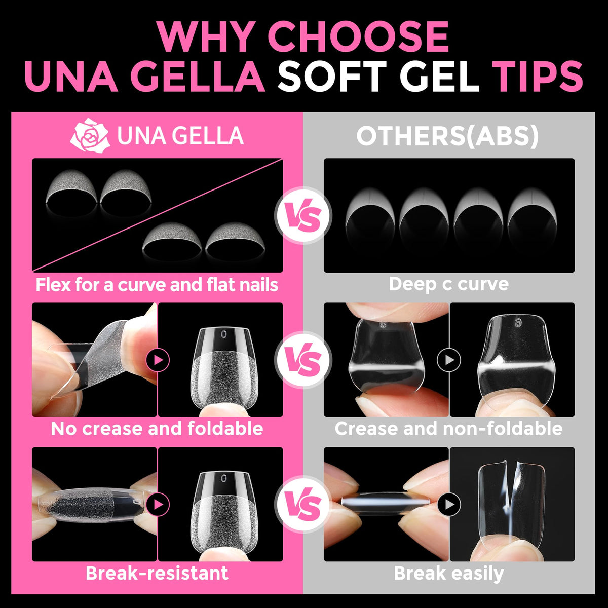 UNA GELLA demo applying a tip with glue for fast press-on wear