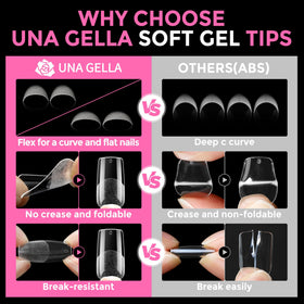 UNA GELLA edge profile close-up showing smooth finish for polish