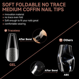 UNA GELLA detailed view of thick front edge for added durability and chip resistance