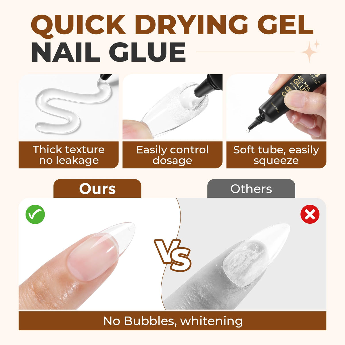 UNA GELLA finished press-on nails lifestyle photo highlighting long-lasting wear