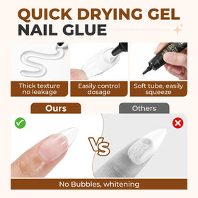 UNA GELLA finished press-on nails lifestyle photo highlighting long-lasting wear