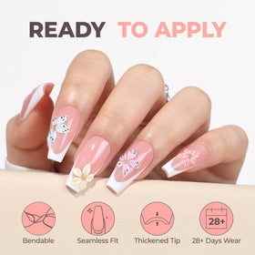 UNA GELLA flat C-curve edge detail demonstrating snug cuticle fit and comfort