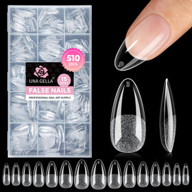 UNA GELLA front packaging showing full 510pcs almond kit benefit quick selection