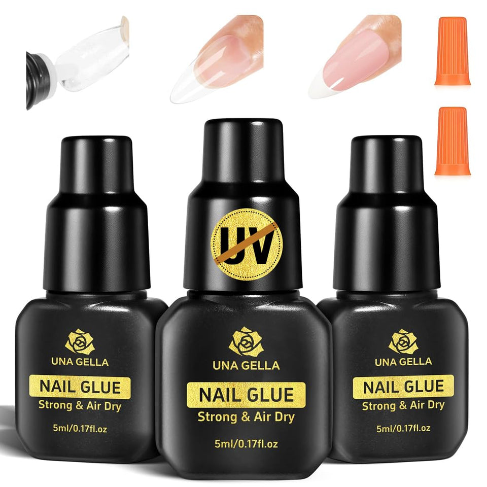 UNA GELLA front packaging showing three 5ml tubes and benefits