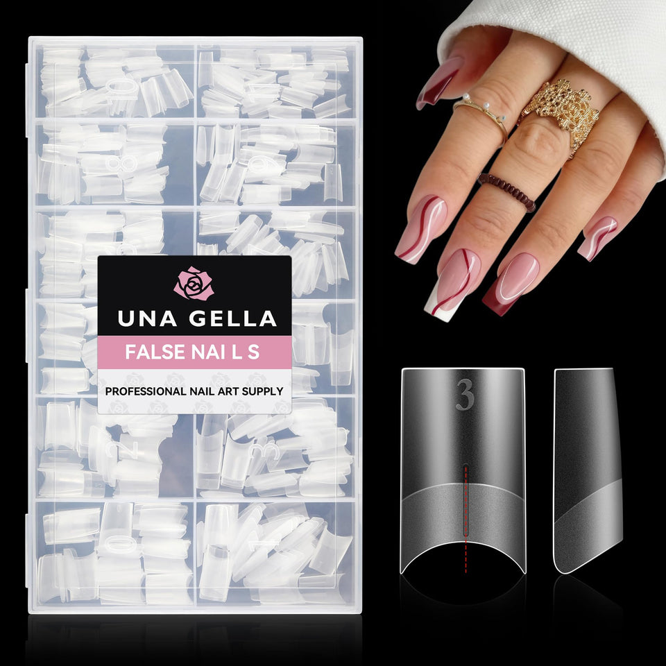 UNA GELLA front packaging showing 504pcs and 12 sizes for easy selection