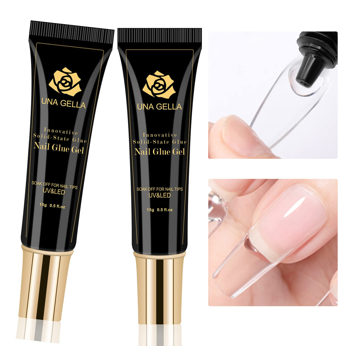 UNA GELLA front packaging showing twin 15g tubes and product benefits
