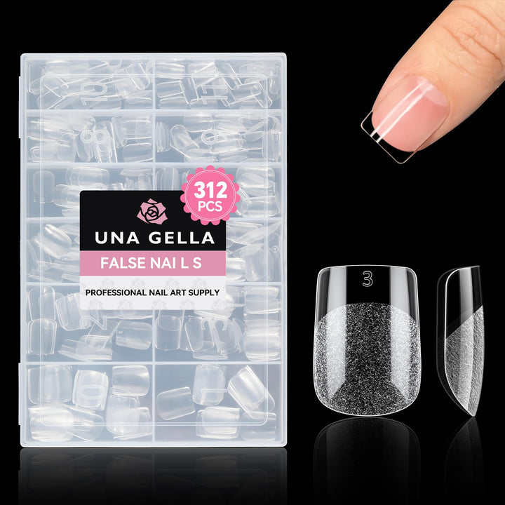 UNA GELLA front packaging showing 312-piece set and 12 sizes for convenience