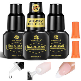 UNA GELLA front packaging showing three 5ml bottles and brand logo for fast salon results