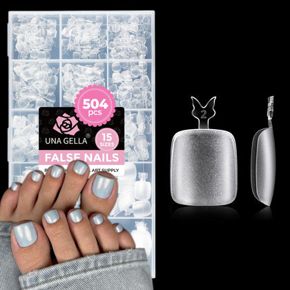 UNA GELLA front packaging showing full 504-piece set and contents benefit convenience
