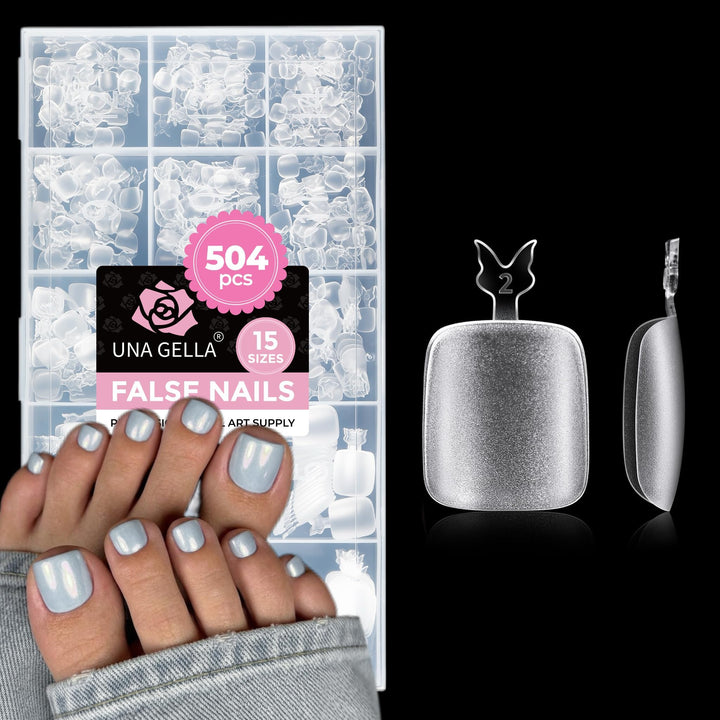 UNA GELLA front packaging showing full 504-piece set and contents benefit convenience