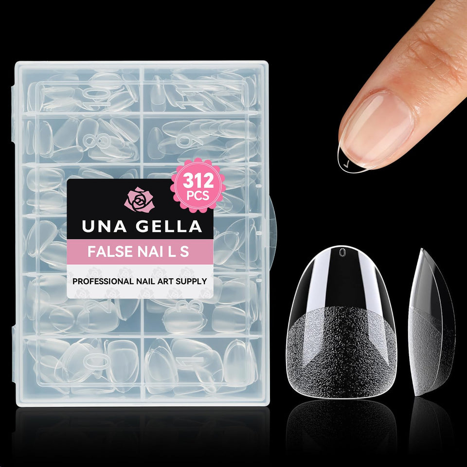 UNA GELLA front packaging showing 312pcs set and 12 sizes for quick selection
