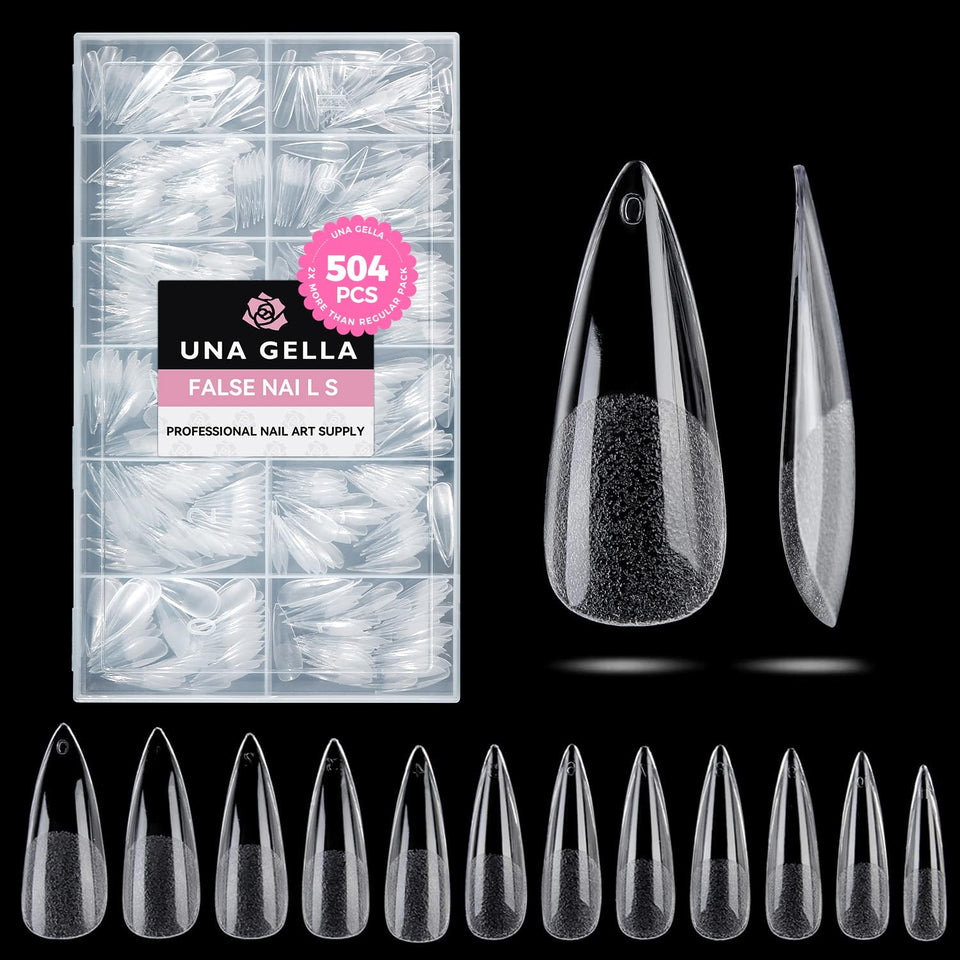 UNA GELLA front packaging showing full 504-piece kit and sizes benefit fast selection