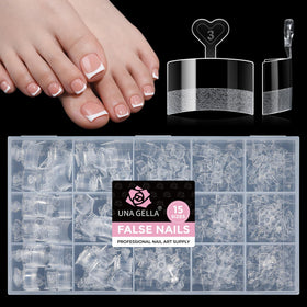 UNA GELLA front packaging showing 510-piece toe tip kit for value