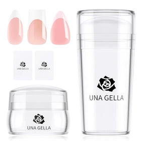 UNA GELLA front packaging showing kit contents and benefit of easy French tips