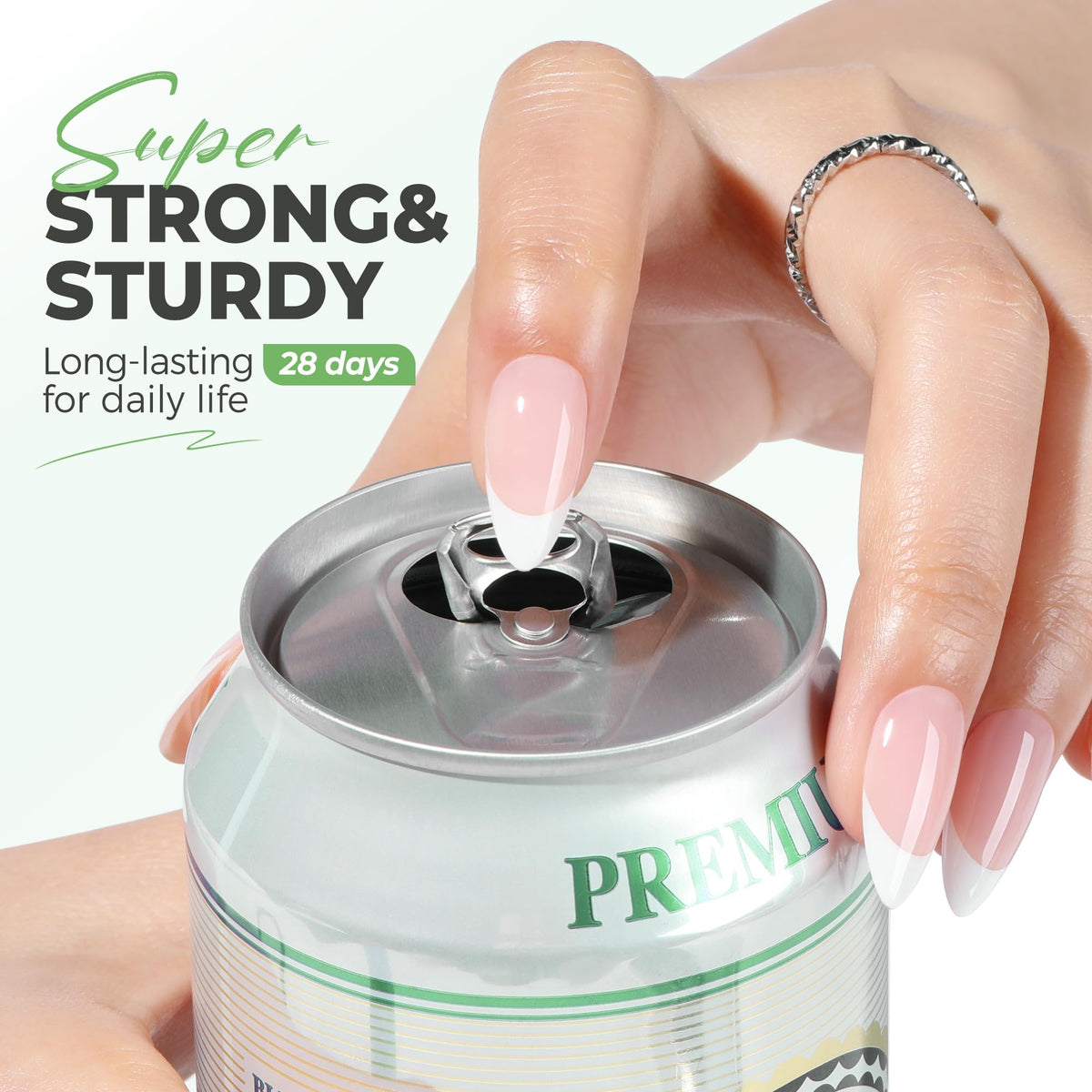 UNA GELLA gel texture on fingertip showing non-runny consistency benefit