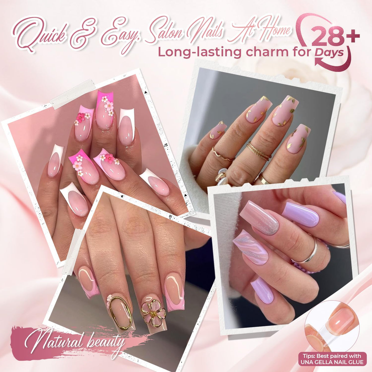 UNA GELLA glossy front detail for easier polish application and shine