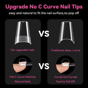 UNA GELLA tips in use during application demonstrating easy shaping