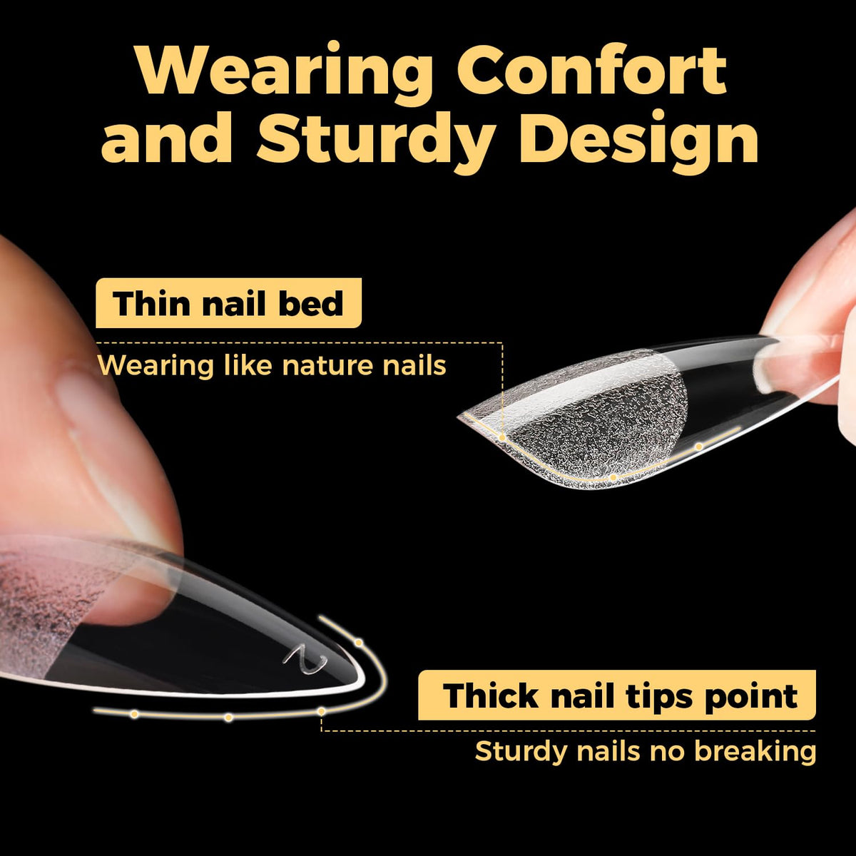 UNA GELLA tip being applied to nail demonstrating fast DIY salon-quality results
