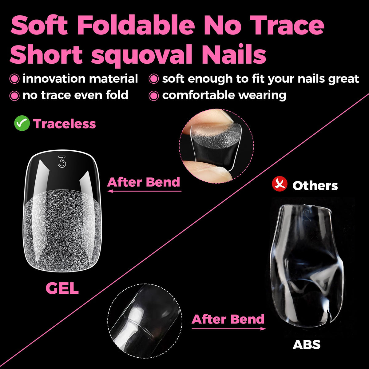 UNA GELLA tip being pressed onto natural nail during application for quick salon results benefit