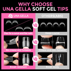 UNA GELLA in-use home manicure scene demonstrating simple at-home application