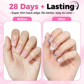 UNA GELLA tips during DIY application demonstrating quick prep