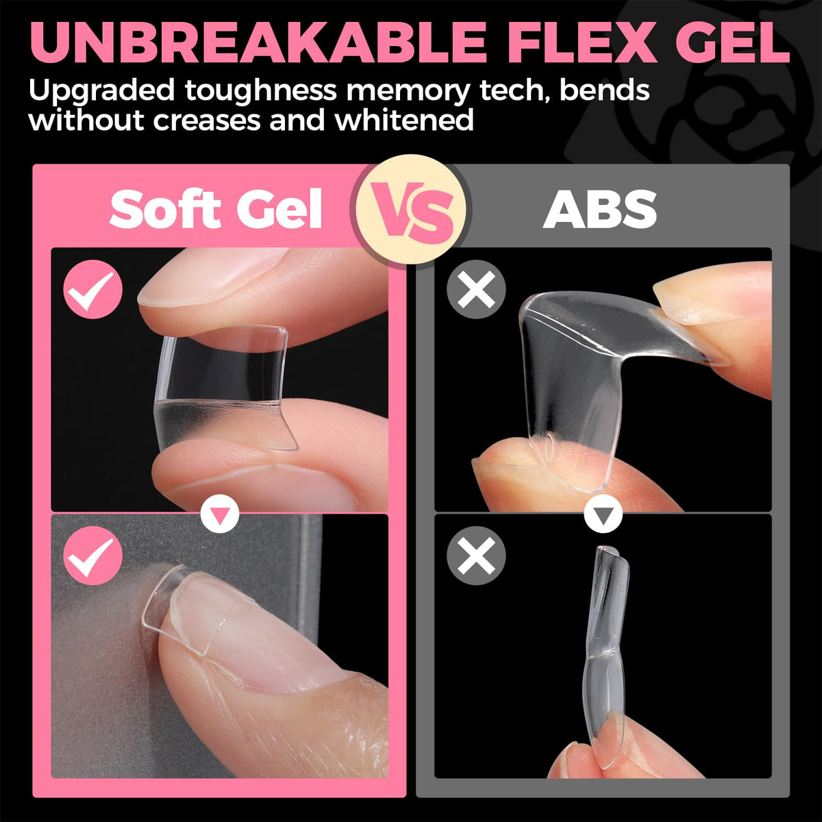 UNA GELLA used for French manicure demonstrating clean smile line