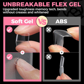 UNA GELLA used for French manicure demonstrating clean smile line