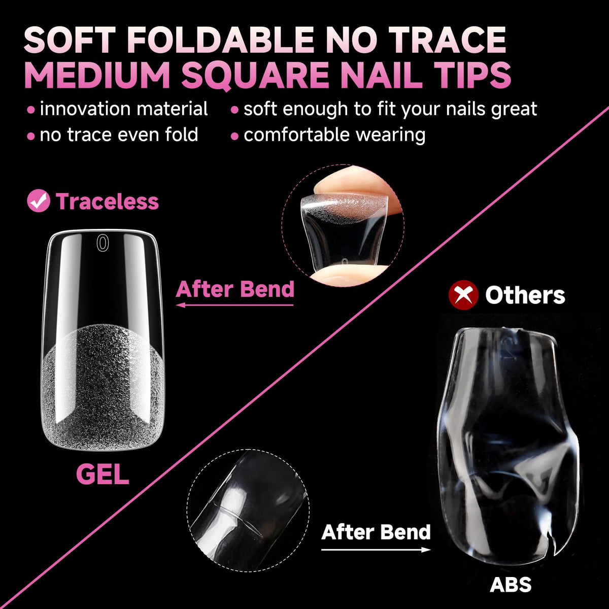 UNA GELLA in use press-on application demonstrating easy at-home manicure