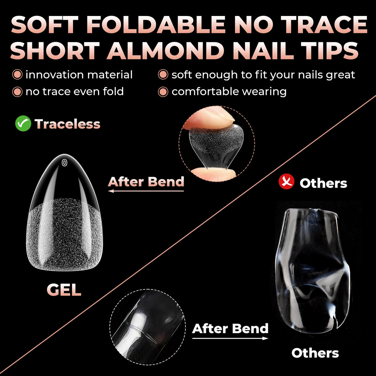 UNA GELLA nail tips in use during salon manicure for professional finish