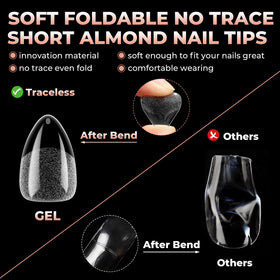 UNA GELLA nail tips in use during salon manicure for professional finish