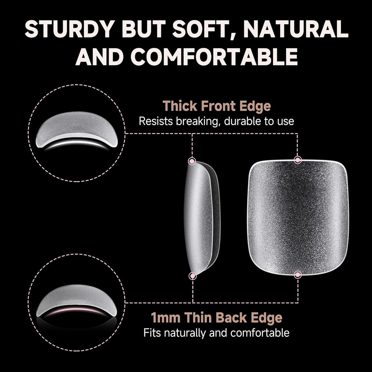 UNA GELLA toe tips worn with sandals illustrating natural matte finish