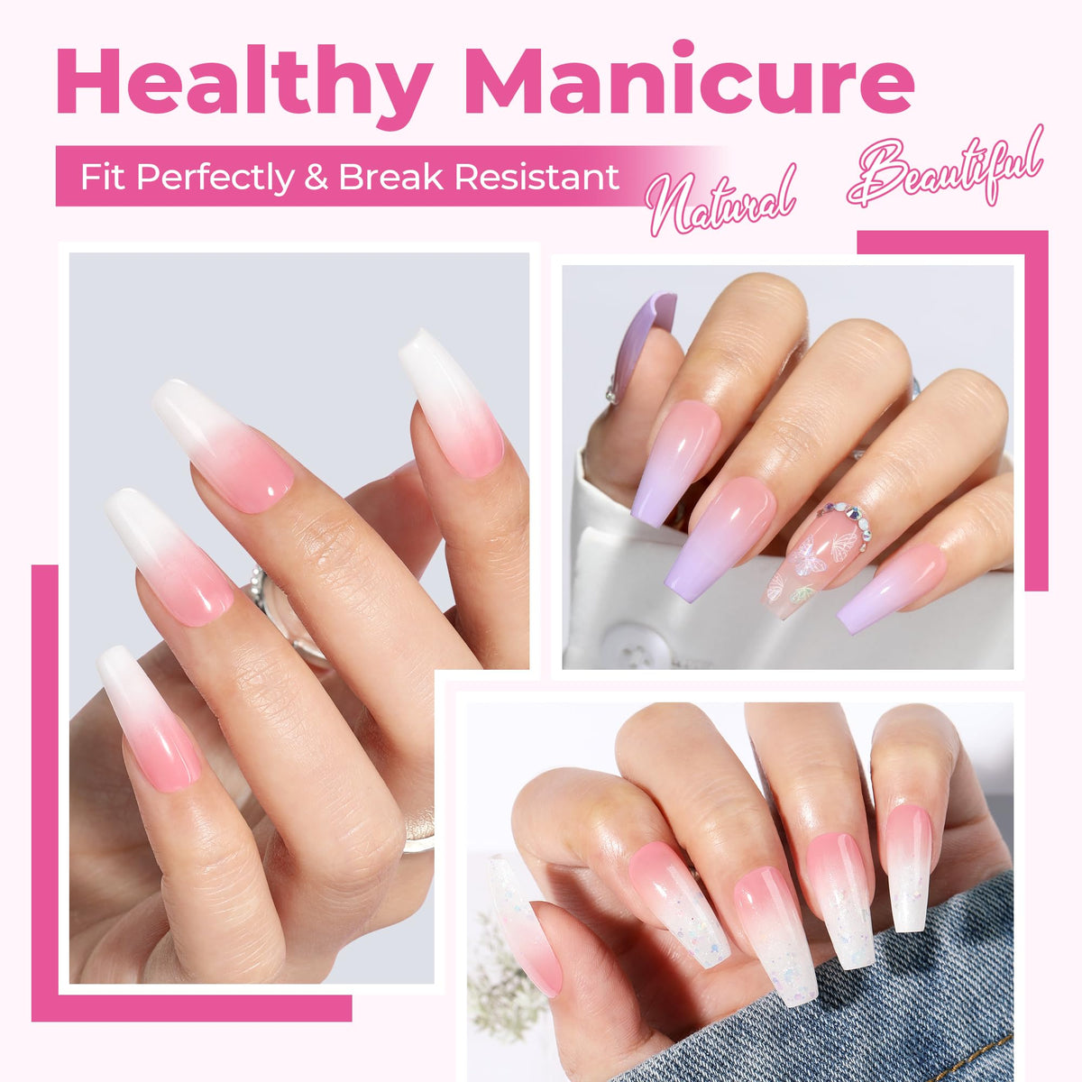 UNA GELLA close-up of inner deep matte texture for stronger adhesion benefit