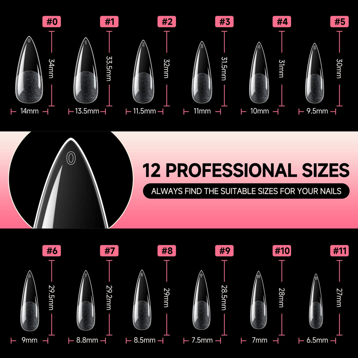 UNA GELLA finished stiletto nails in a glam setting showcasing a salon-quality result