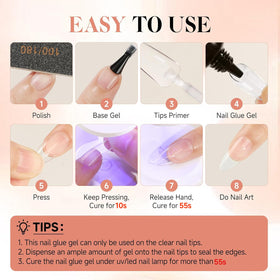 UNA GELLA press-on nails applied in lifestyle setting for durable wear