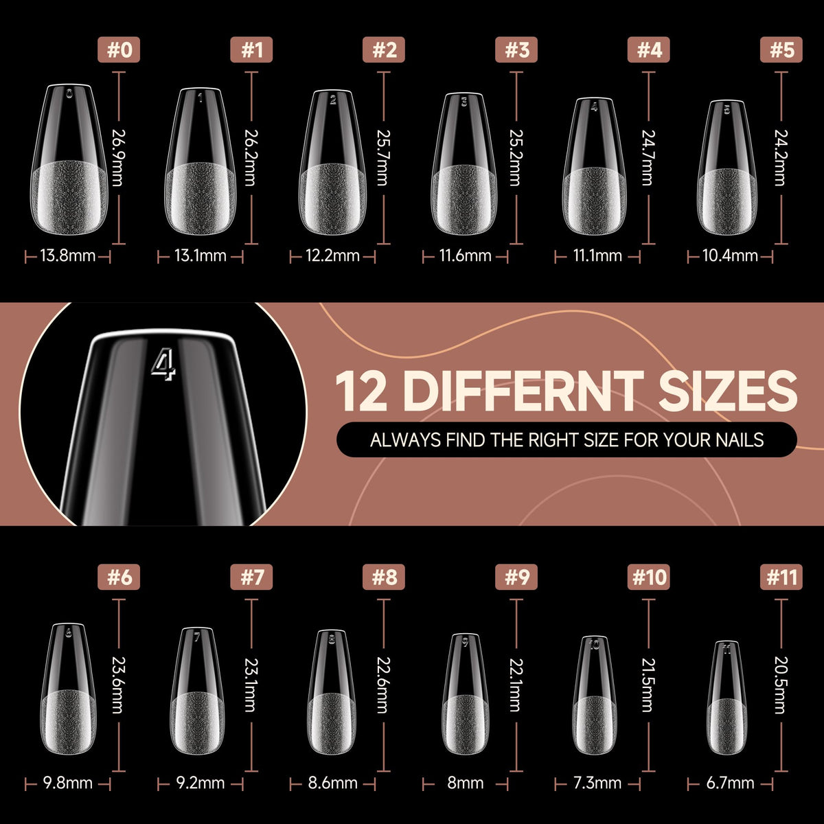 UNA GELLA lifestyle shot of worn coffin nails showcasing salon-quality finish