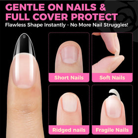 UNA GELLA bent tip demonstrating soft gel flexibility for comfortable wear