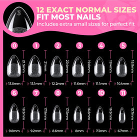 UNA GELLA clear tips used as a base for nail art to show customization potential