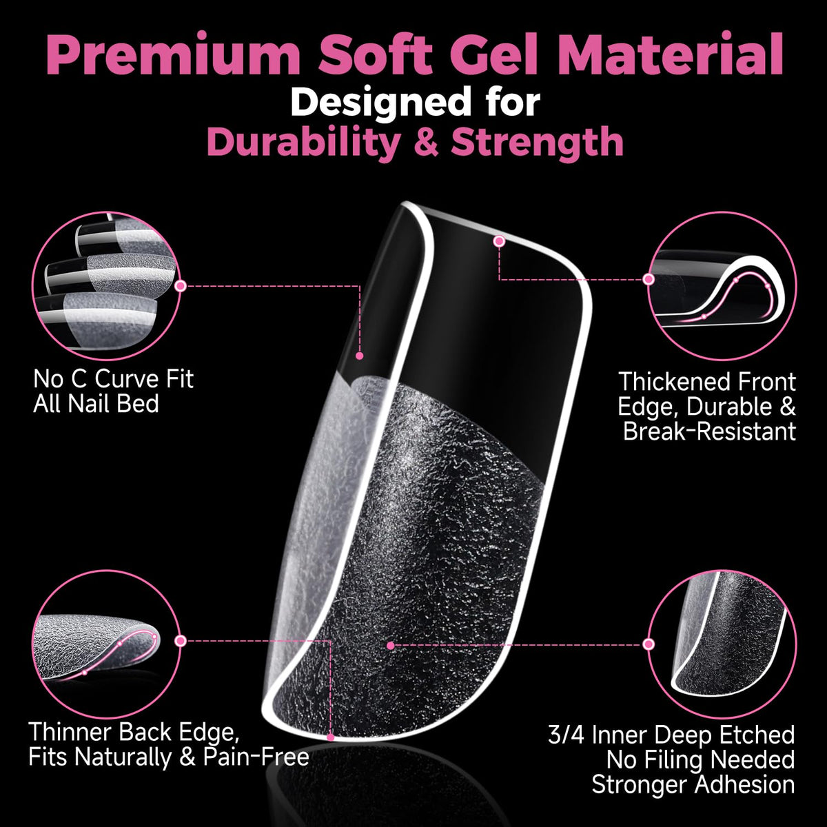 UNA GELLA tips applied on hands showcasing natural-looking salon finish