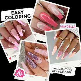 UNA GELLA numbered sizes on tips, quick selection saves prep time