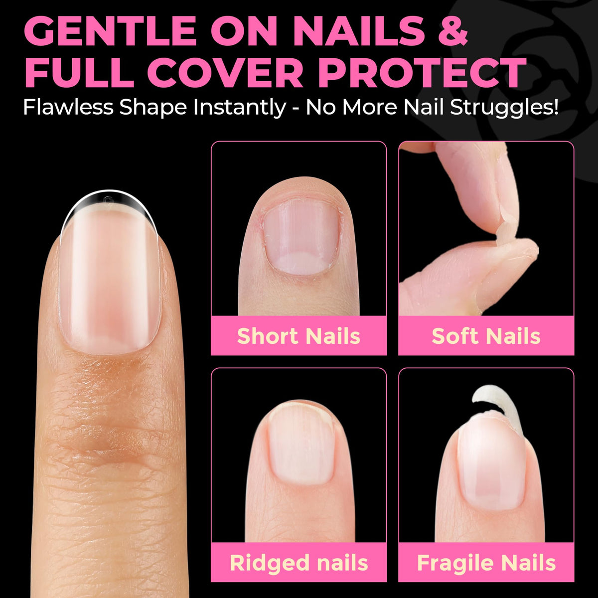 UNA GELLA polished manicure lifestyle image showing durable, glossy finish