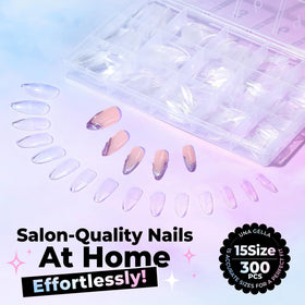 UNA GELLA styled salon manicure showing professional polished result