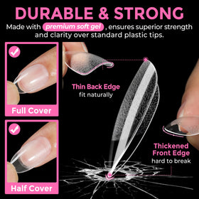 UNA GELLA application demo of pressing a tip on for fast use benefit