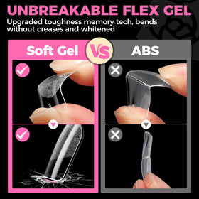 UNA GELLA press-on application showing quick at-home manicure benefit