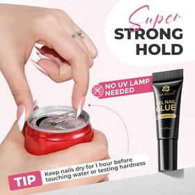 UNA GELLA assembled press-on nails demonstrating long-lasting, neat finish