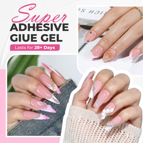 UNA GELLA pry-tip action shot lifting press-on edge, safer removal benefit