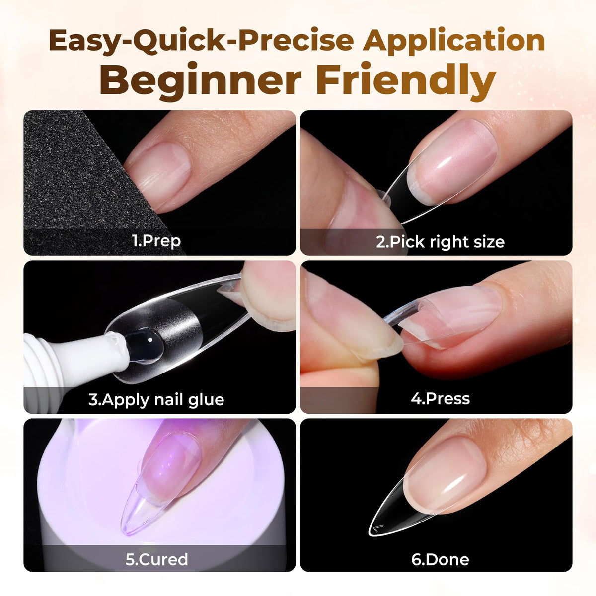 UNA GELLA acetone soak removal kit showing safe tip removal