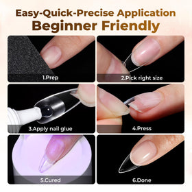 UNA GELLA acetone soak removal kit showing safe tip removal