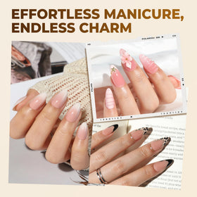 UNA GELLA securing rhinestone on nail delivering long-lasting hold
