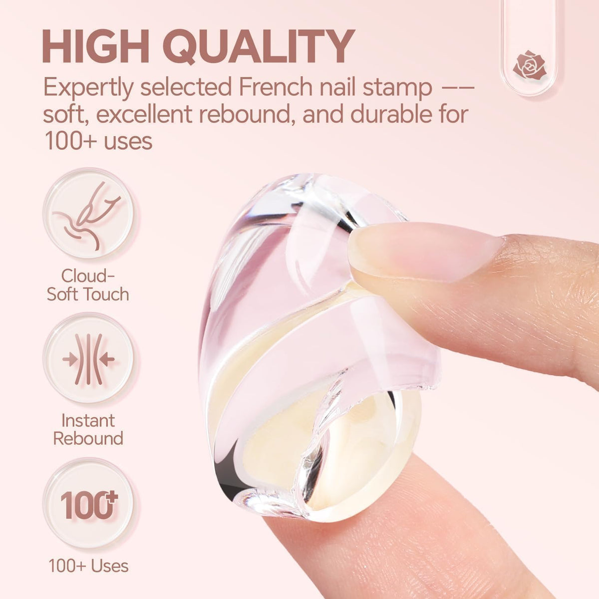 UNA GELLA kit held in hand to show compact size and travel-friendly benefit